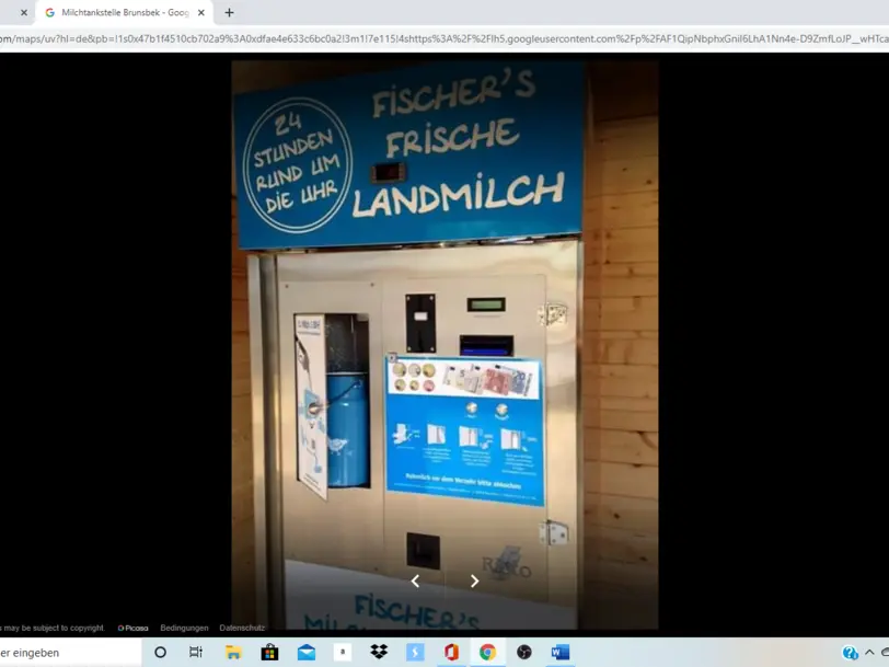 Milchtankstelle von Familie Fischer in Brunsbek